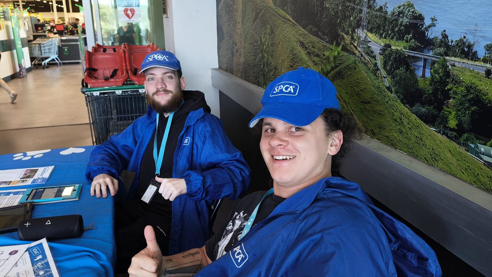 DHM fundraisers representing SPCA at a community site